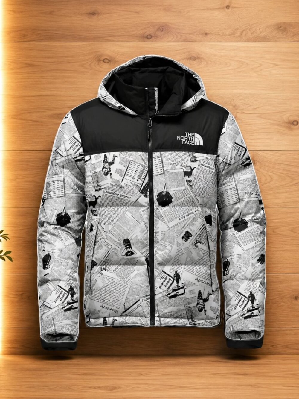 North Face Men's Novelty Nuptse Jacket - XL/Newspaper Print RARE!!